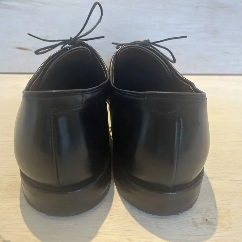 Allen Edmonds Mens Size 13 Black Leather Dress Shoe Delray Oxford Lace Loafer